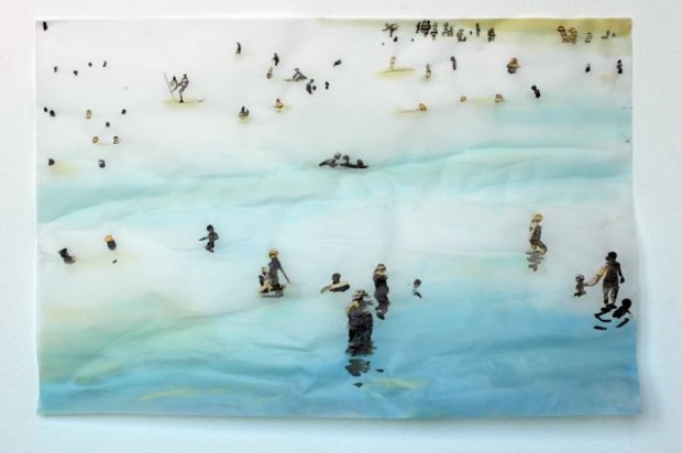 Cony Theis, Watching Richard 2, 2008, 40x59,4 cm, China Tusche und Öl auf Transparentpapier
