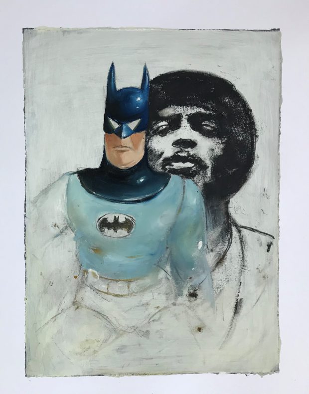 Ransome Stanley, Heroes 4, 2019, Mischtechnik auf Papier, 40 x 30 cm