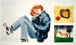 Cony Theis, Jennifer 13, 1998, 85 x 145 cm, 3-teilig, Öl Eitempera