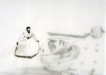 Cony Theis, Künstlerkosmos (Laurie Anderson, Shirin Neshat), 2005-2007, 30 x 42cm, chin.Tusche, Öl, Transparentpapier
