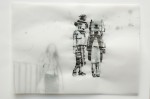 Cony Theis, Künstlerkosmos (Sophie Taeuber-Arp), 2011, 30 x 42 cm, chin. Tusche, Öl, Transparentpapier