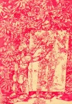 Bea Emsbach, Noli me tangere, 2017, Kolbenfüller/Rote Tinte auf Papier, 21x30 cm