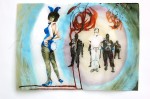 Cony Theis, Bunnies 3 (Jan), 2013, Aquarell, Tusche und Ölfarbe auf Transparentpapier, 29,7x42 cm