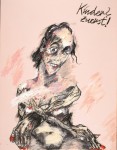 Peter Wehr, Kinder? zuerst!, 2017, Öl und Pastell auf Leinwand, 110x75 cm