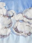 Cony Theis, Wolken VI, Chin. Tusche und Ölfarben auf Transparentpapier, 2018, 50 x 40 cm