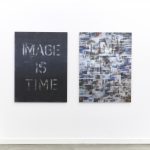 Pascal Dombis, Image is Time, Time is Junk, Dyptichon, 2017, Lentikulatdruck auf verspiegeltem Aludibond, je 90 x 120 cm