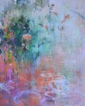 Cris Pink, Hinter den Blättern verborgen, 2019,Öl auf Leinwand, 162 x 130cm 