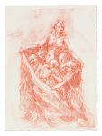 Bea Emsbach, Madonna mit dem Mantel. Studien zum Leben in den Wäldern, Aquarell auf Arches Bütten, ca 30 x 40cm, 2019