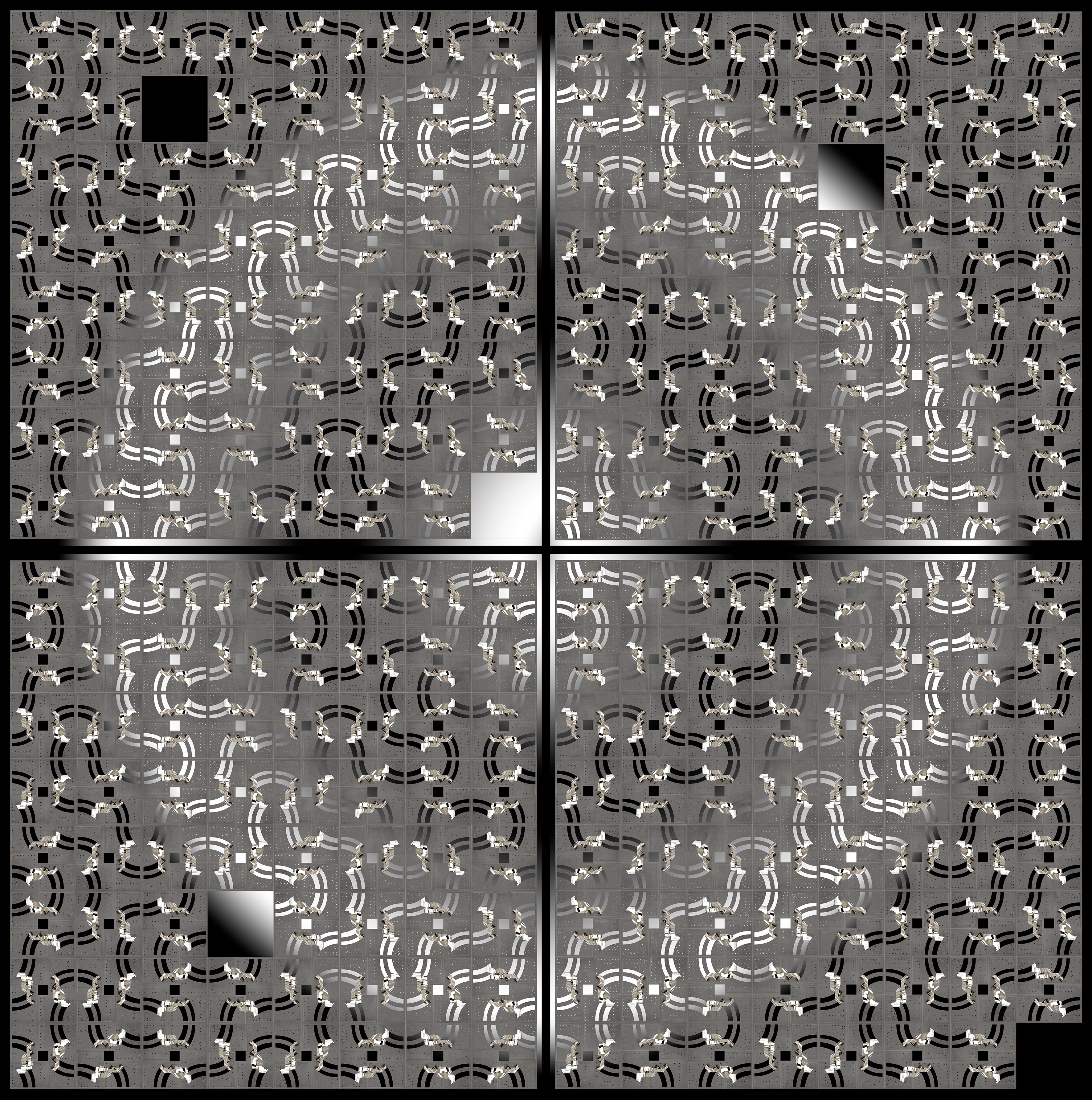 Farideh Jamshidi, TANZ 5, 2020, Inkjet Prints auf Hahnemühle Photo rag Metallic, Kaschierung auf Alu-Dibond, Alu Rahmen, 4teilig, je 126 x 126 cm_12.000€
