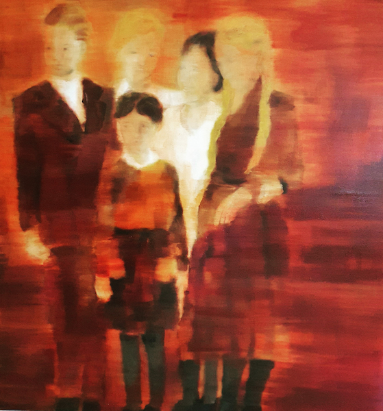 Familie, 2021, Öl auf Nessel, 150 x 135 cm