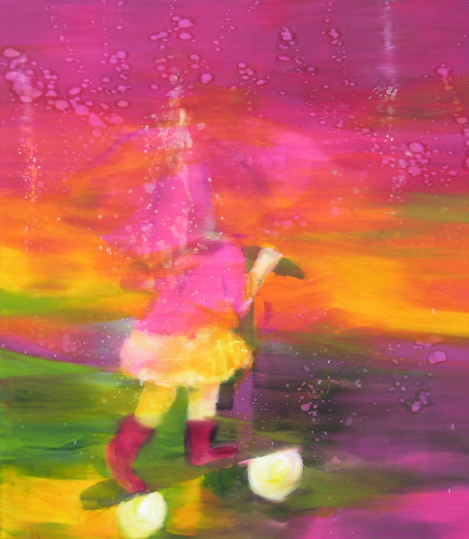 Rainy rosy day, 2020, Öl auf Nessel, 145 x 135 cm