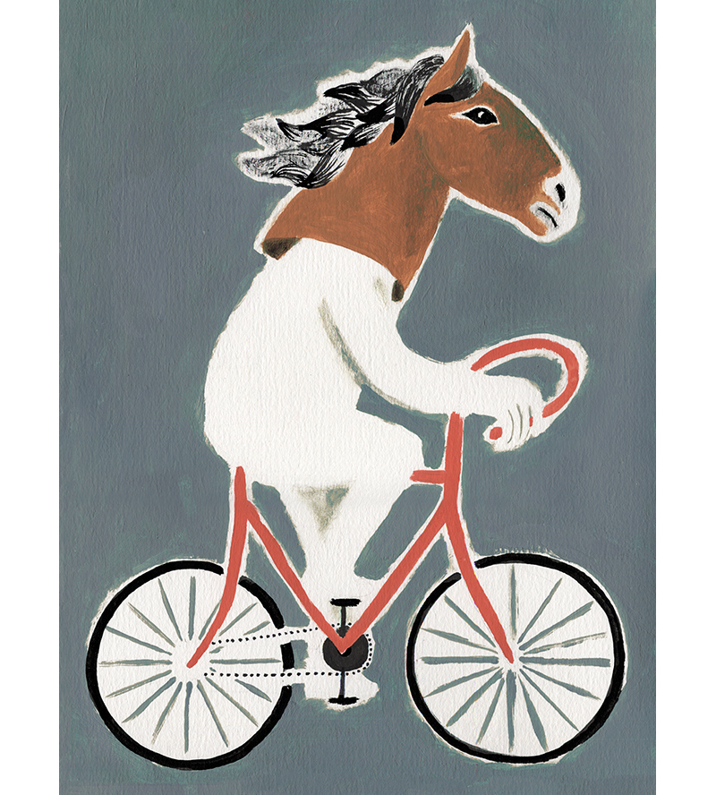 Cyclo Cheval, ?, Acryl auf Papier, 30 x 23 cm