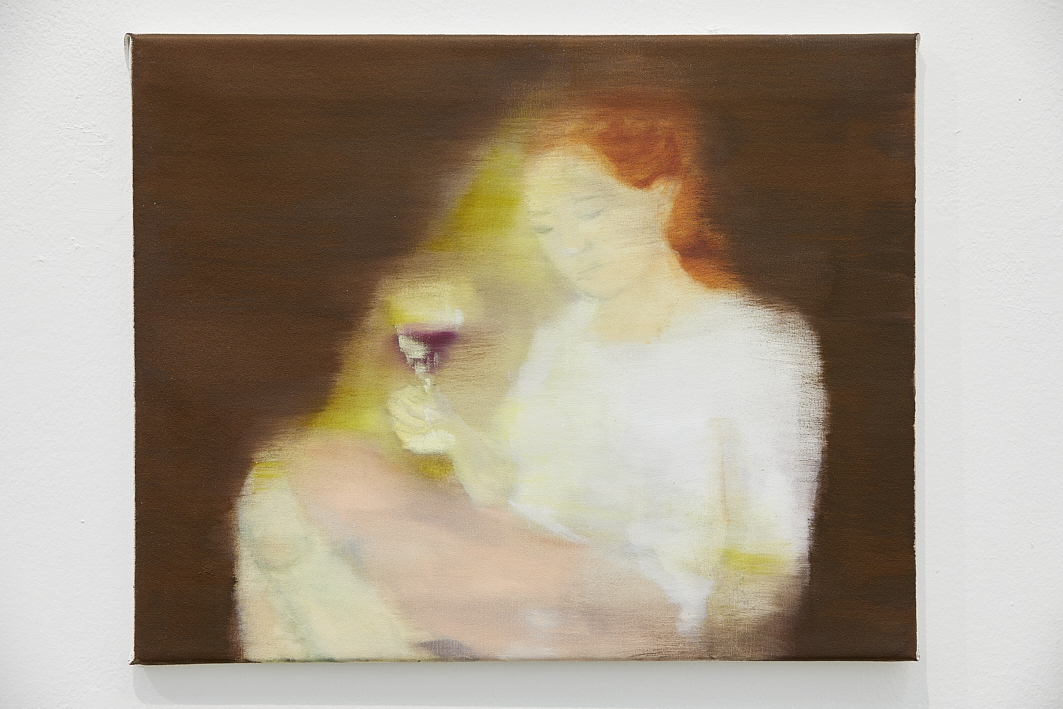 Barbara Petzold, Herbst, 2021, Öl auf Leinwand, Durchmesser 40 x 50 cm