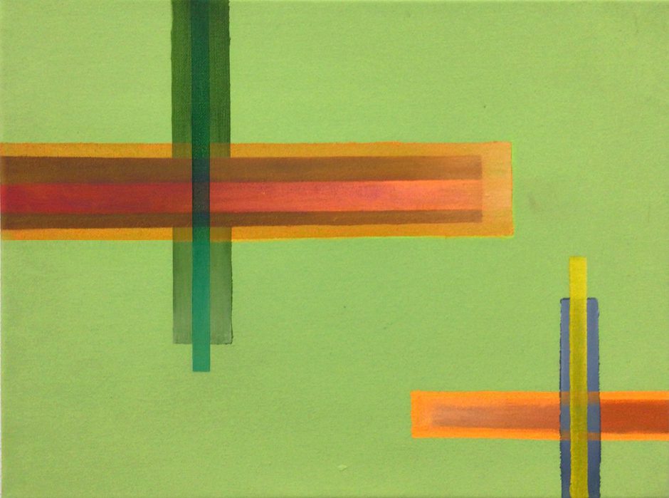 Manfred Eichhorn, kompositionen_c , 30 x 40 cm, Acryl und Ölfarbe auf Leinwand, 2022 (zu ARTvent 22: 600 €)