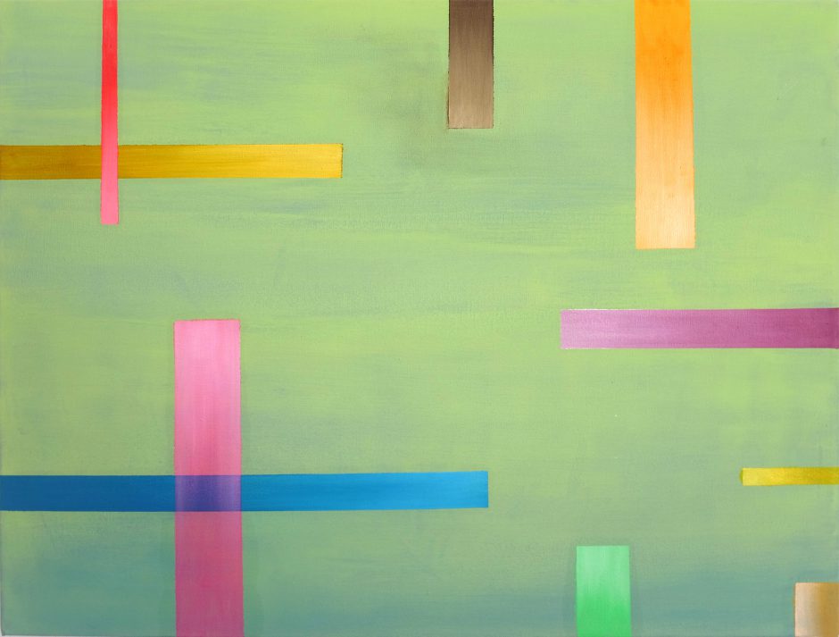 Manfred Eichhorn, komposition_1, 75 x 56 cm, Acryl und Ölfarbe auf Leinwand, 2022