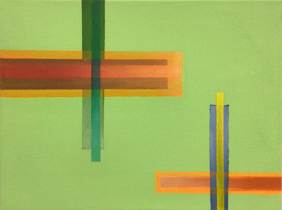 Manfred Eichhorn, kompositionen_a , 30 x 40 cm, Acryl und Ölfarbe auf Leinwand, 2022 (zu ARTvent 22:  600 €)