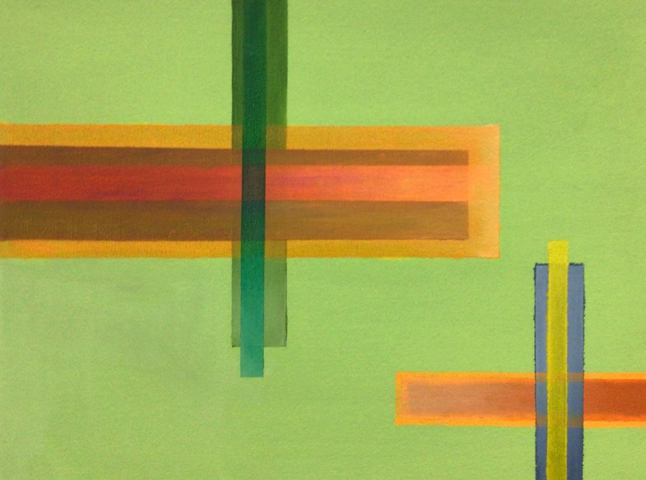 Manfred Eichhorn, kompositionen_b , 30 x 40 cm, Acryl und Ölfarbe auf Leinwand, 2022 (zu ARTvent 22:  600 €)