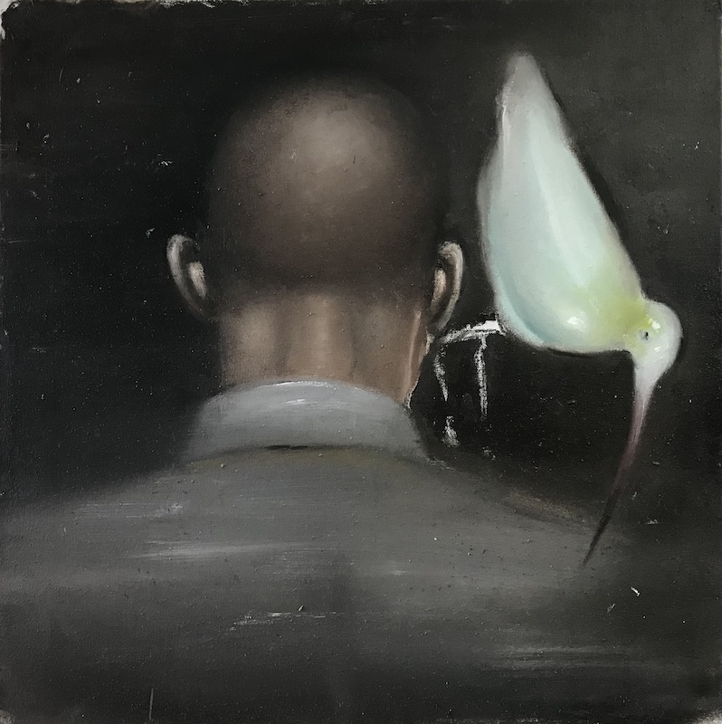 Nightbird, 2023, Öl auf Leinwand, 50 x 50 cm