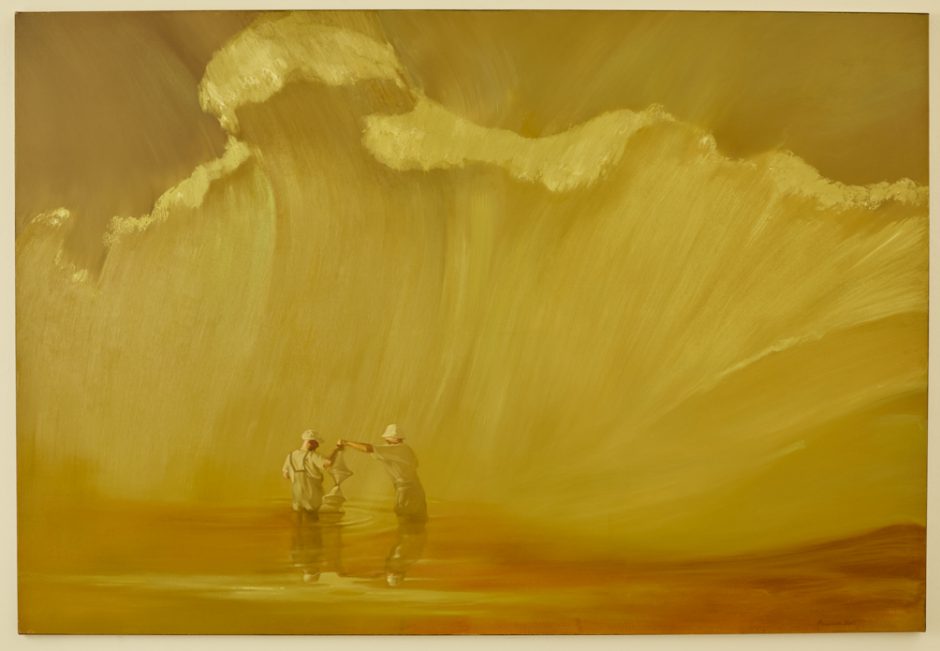 you and your brother (die Welle), 2012,  Öl auf Leinwand, 150 x 220 cm