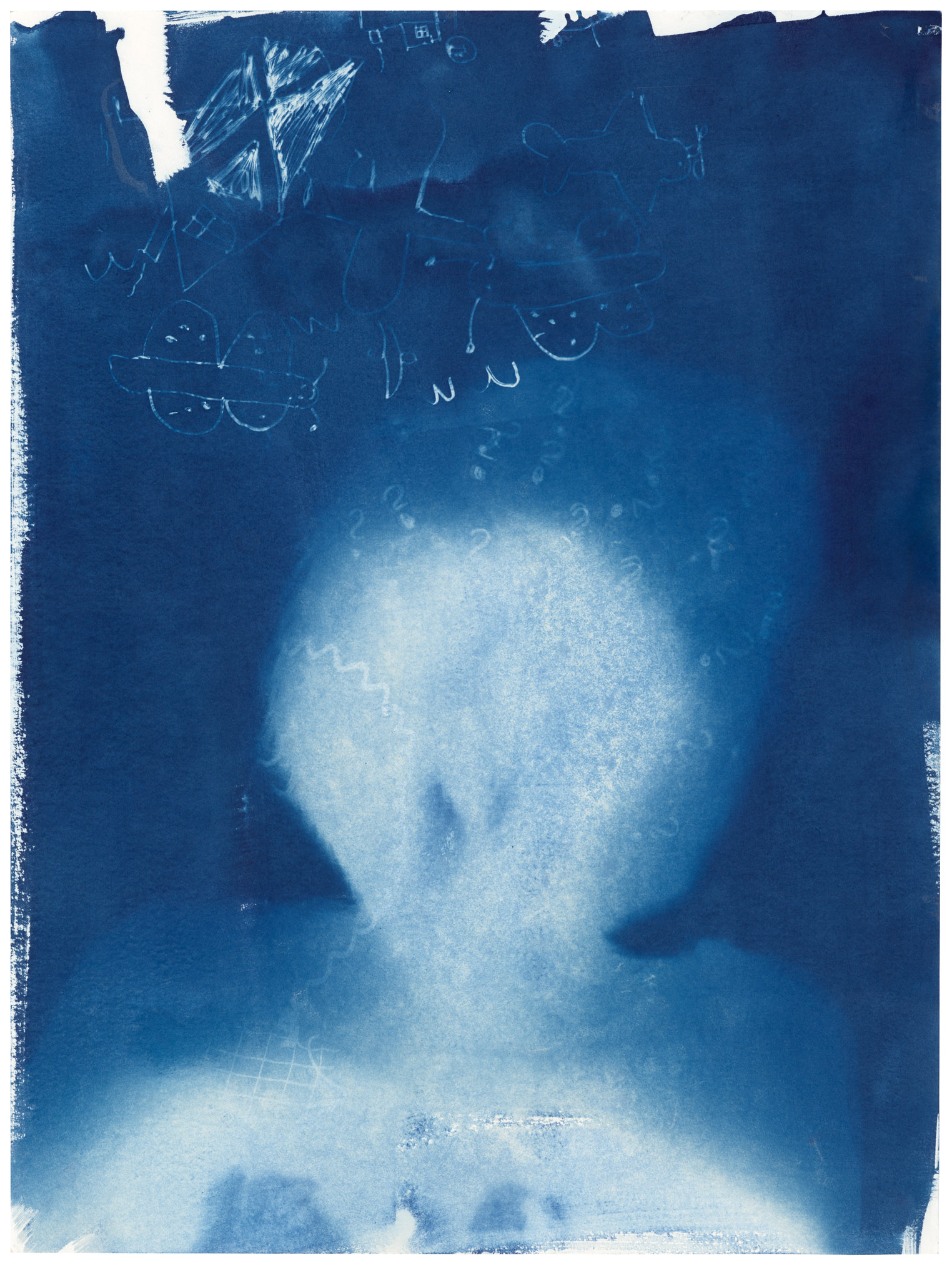 Blue II, 2022, Cyanotypie, je 56 x 41 cm
