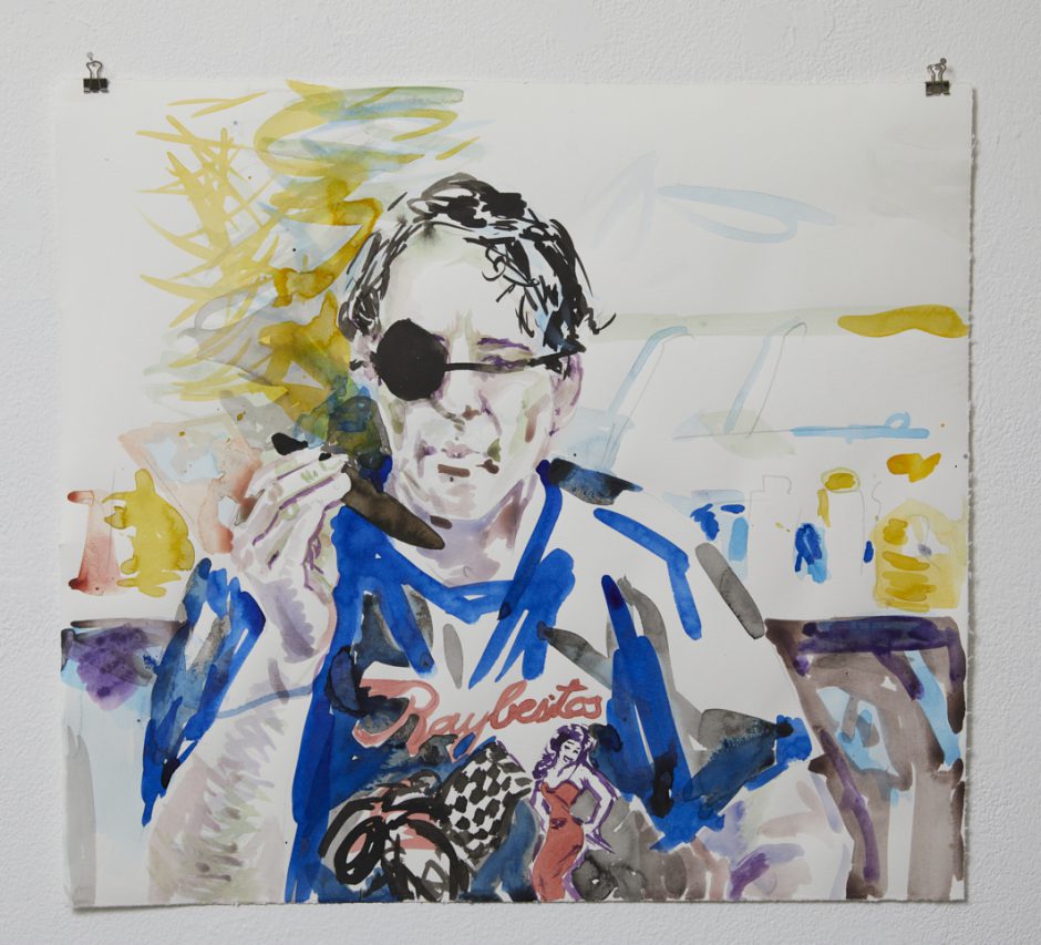 Raybesitos (Raymond Pettibon), 2015,
Chin. Tusche auf Bütten,
46,4 x 51 cm