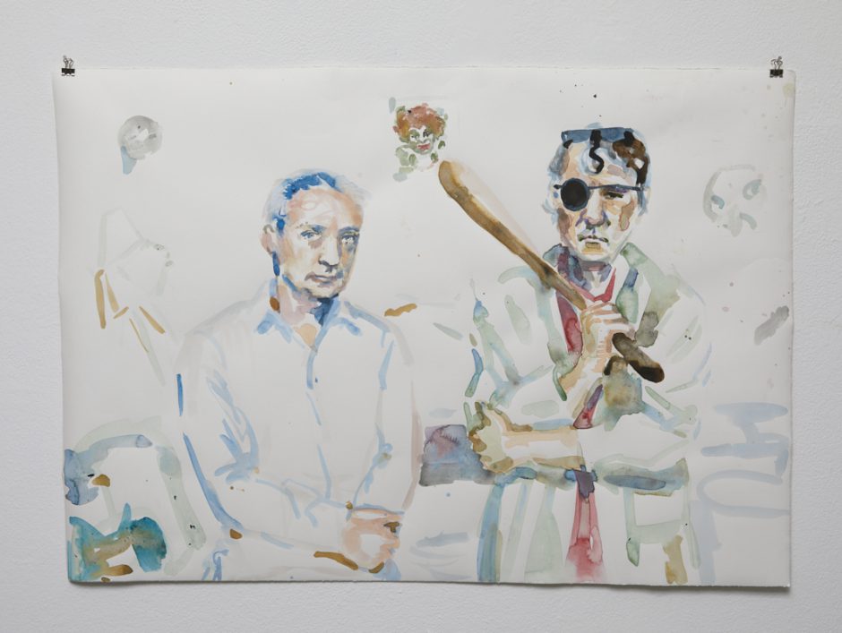 Udo Kier & Raimond Pettibon, 2015,
Chin. Tusche auf Bütten,
76 x 53,5 cm