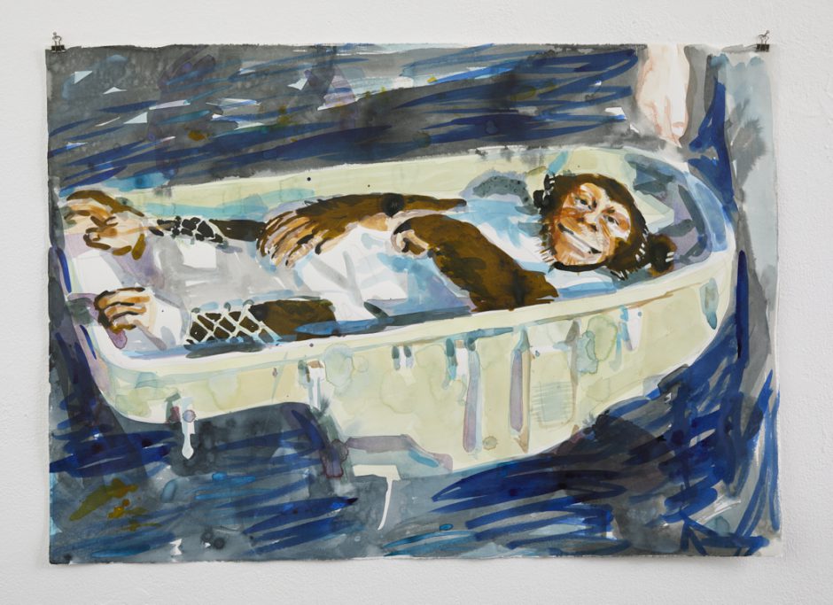 Ham (laughing), 2015,
Chin. Tusche auf Bütten,
53,5 x 76 cm