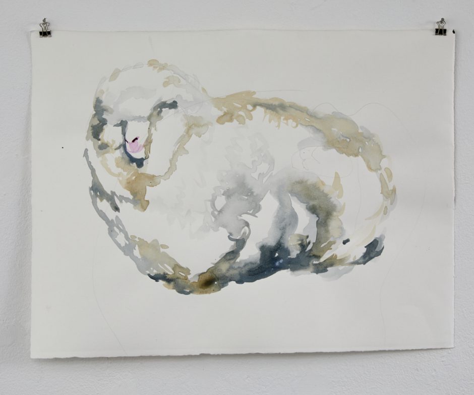 Shrek (hell), 2015,
Chin. Tusche auf Bütten,
38,5 x 50,4 cm