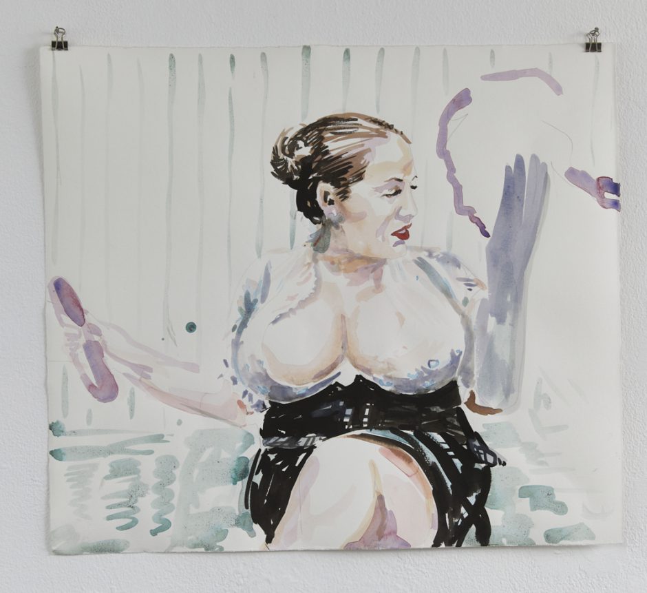 Domenica, 2015,
Chin. Tusche auf Bütten,
41,3 x 47 cm