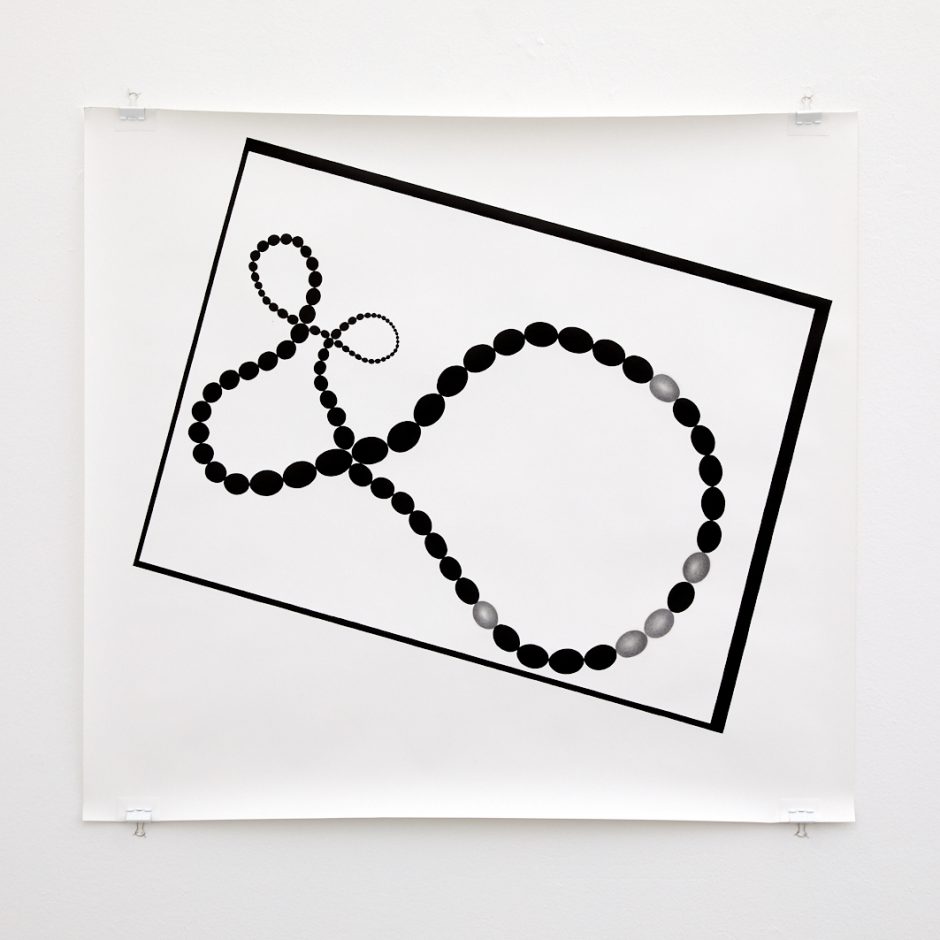 Kyung-Hwa Choi-Ahoi,
#10 ( Rote Korallen ), 2025, 
Tinte und Bleistift auf Papier,
120 x 119 cm