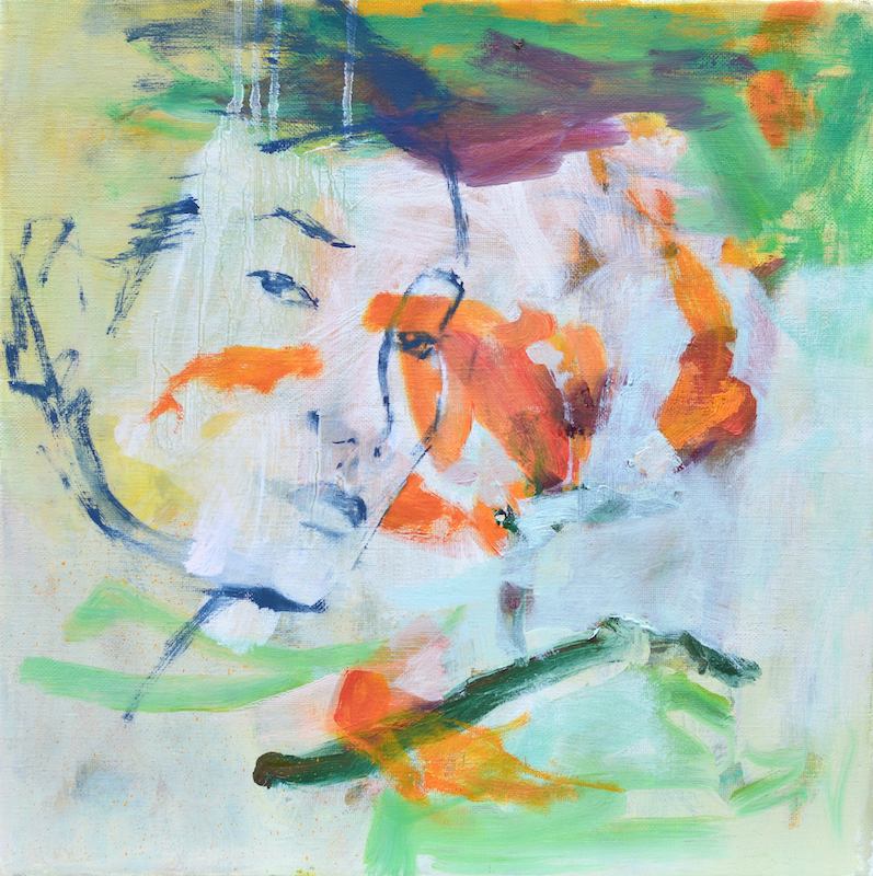 Cris Pink, Nanami, 2023, Öl auf Leinwand, 35 x 35 cm
