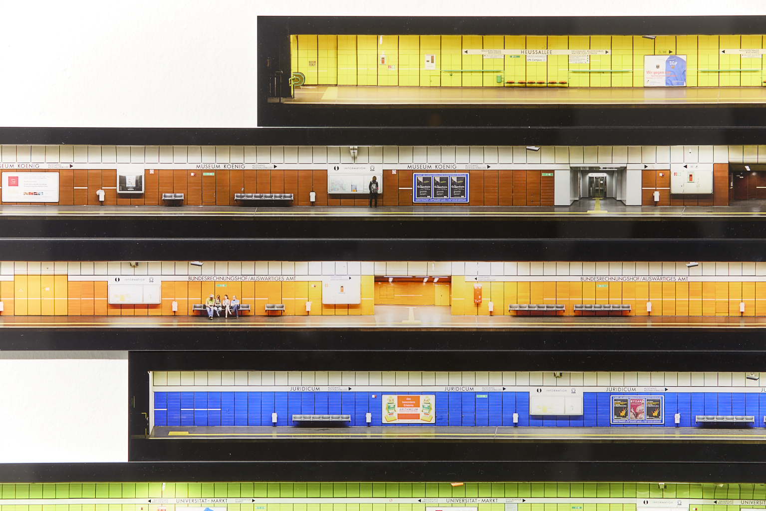 U Bahn Bonn, Nr. 1-5 (Ausschnitt), 2025, je Ed. B 1/7, je 10 x 150/165 cm