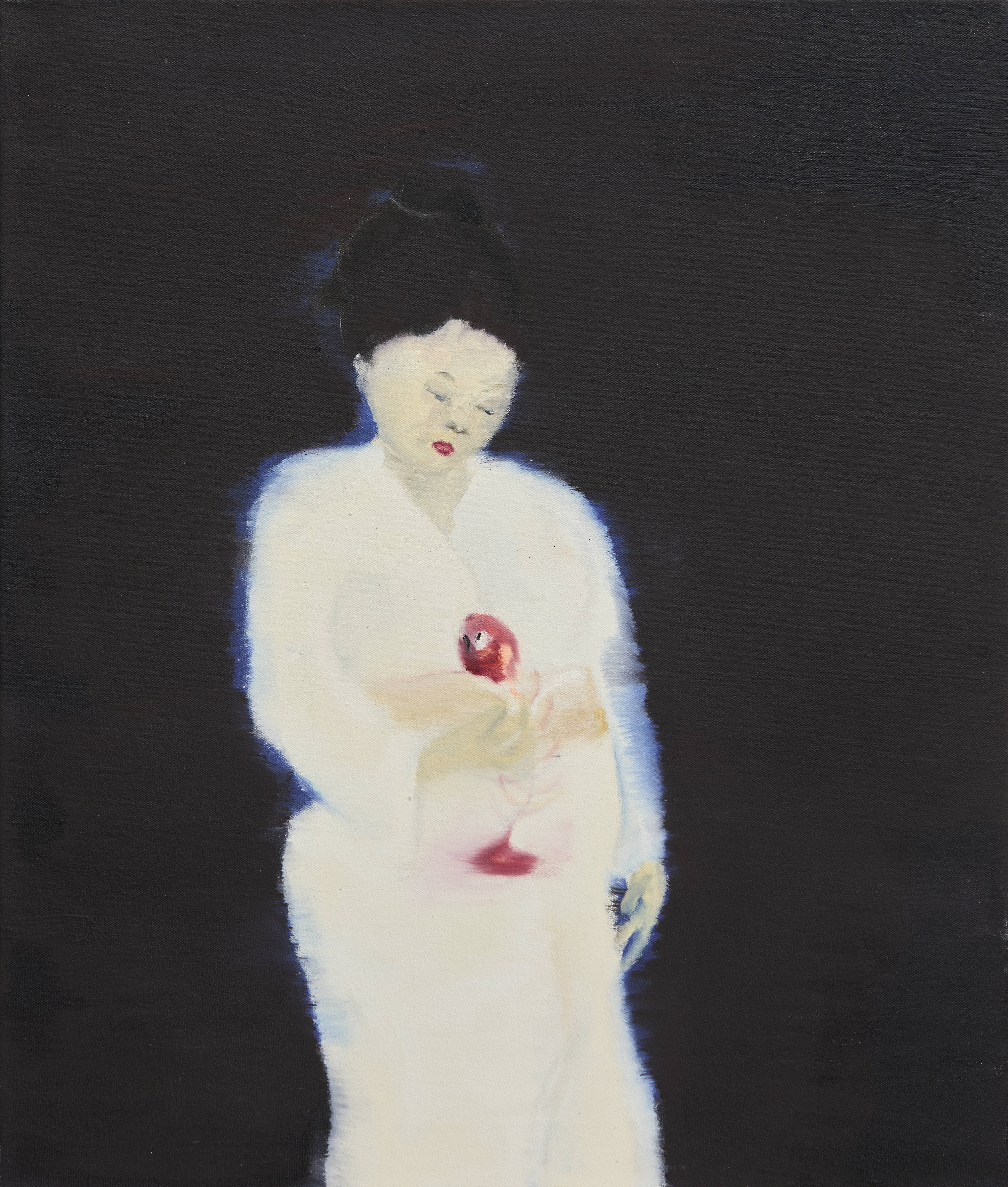 Barbara Petzold, Naked Sushi, 2019, Öl auf Leinwand, 64 x 55 cm