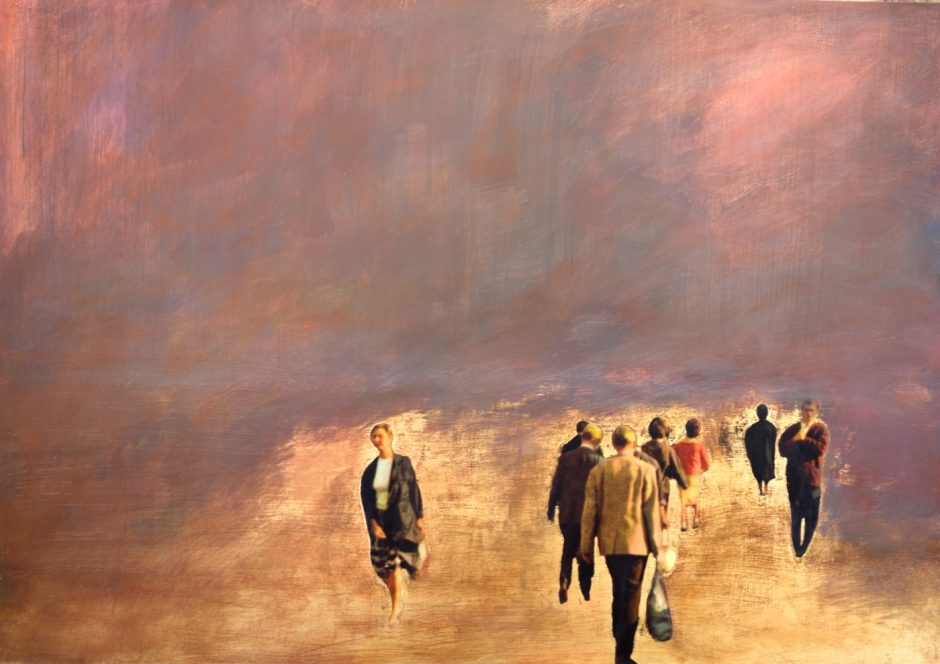 Thomas Kälberloh, Alex, 2025, Mixed Media auf Print, 80 x 113,5 cm 