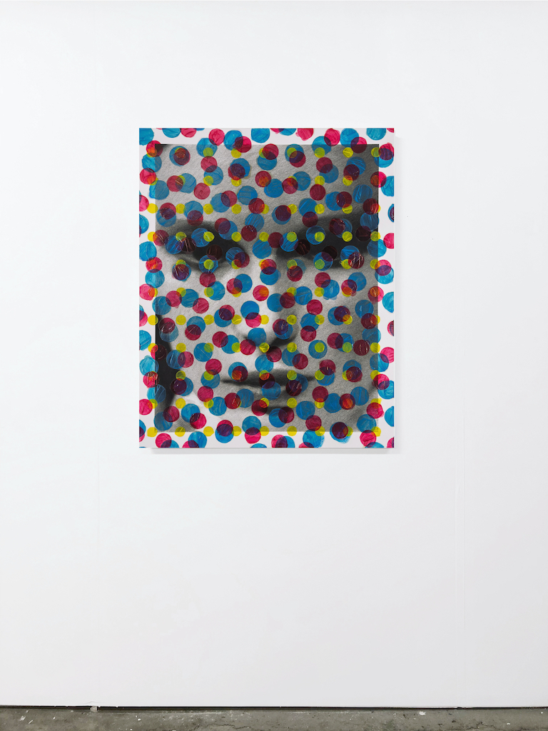 Irina, 2024, charcoal, black stone, oil painting on paper glued on wood, mounted on canvas, 100 x 80 cm